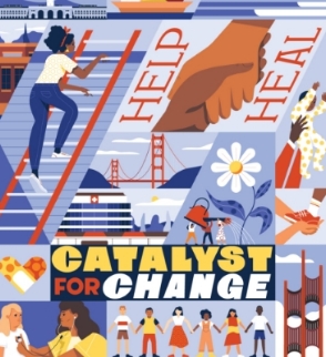 An illustration reading ‘catalyst for change